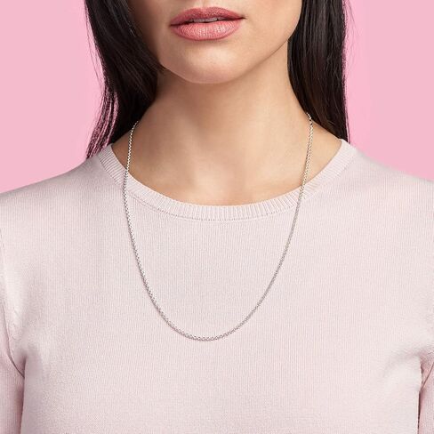 Pandora Cable Chain Necklace- Classic Chain Necklace with Lobster Clasp - Great Gift for Women - Sterling Silver Adjustable Necklace - 23.6" in Saudi Arabia