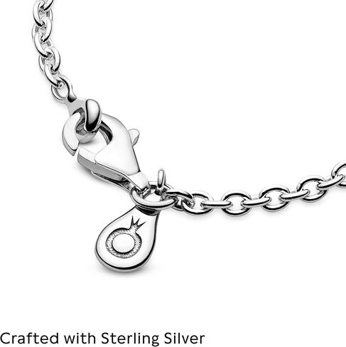 Pandora Cable Chain Necklace- Classic Chain Necklace with Lobster Clasp - Great Gift for Women - Sterling Silver Adjustable Necklace - 23.6" in Saudi Arabia