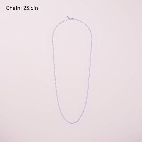 Pandora Cable Chain Necklace- Classic Chain Necklace with Lobster Clasp - Great Gift for Women - Sterling Silver Adjustable Necklace - 23.6" in Saudi Arabia