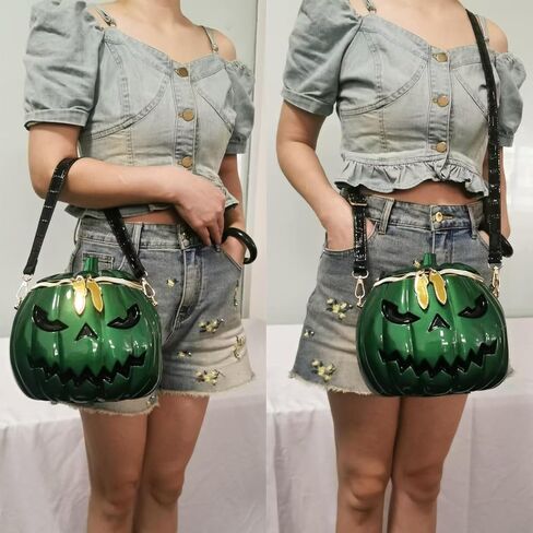 المرأة فريدة من نوعها الجدة حقيبة كتف Crossbody حقيبة يد الرجال PVC رعب غريب هالوين اليقطين المحفظة in Kuwait