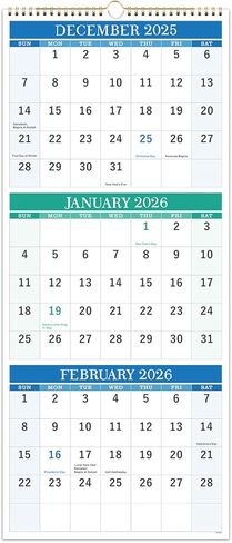 2025 Calendar - 2025 Wall Calendar from January 2025 to December 2025, Calendar 2025 with Premium Paper, Spiral Bound, 14.5'' x 11.5'' in Kuwait