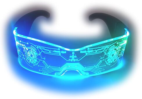 MaxLax led Furture Visor Glasses,7 Colors 4 Modes for Club,Christmas， Party in Kuwait