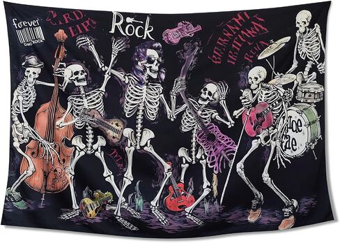 NAVNAWM Funny Skull Wall Hanging for Bedroom Decor - Skeleton Tapestry Aesthetic 51 * 39 Inches in Saudi Arabia