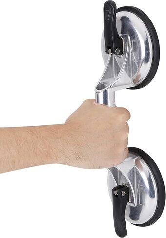 Double Plate Suction Cup, Aluminium Alloy Suction Cup, Professional Double Plates Glass Lifter Mover Dent Puller, for Glass, Metal, and Mirror Lifter in Saudi Arabia