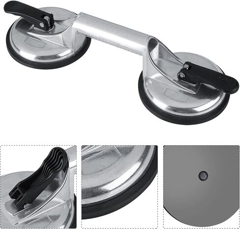 Double Plate Suction Cup, Aluminium Alloy Suction Cup, Professional Double Plates Glass Lifter Mover Dent Puller, for Glass, Metal, and Mirror Lifter in Saudi Arabia