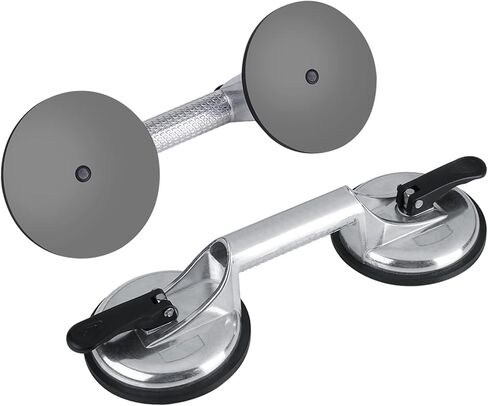 Double Plate Suction Cup, Aluminium Alloy Suction Cup, Professional Double Plates Glass Lifter Mover Dent Puller, for Glass, Metal, and Mirror Lifter in Saudi Arabia