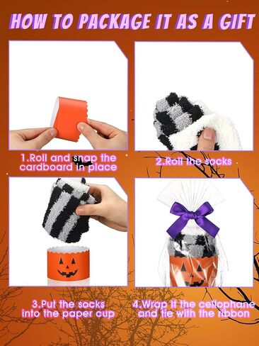 12 Pairs Halloween Fuzzy Socks Gift Set Funny Fuzzy Socks Boo Spooky Basket Stuffers Gift for Halloween in Saudi Arabia