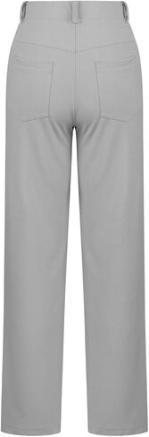 Dress Pants Women Business Casual Petite Work Trousers Button Stretchy Lightweight Pull On Office Slacks with Pockets in Saudi Arabia