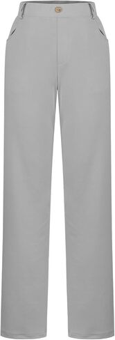Dress Pants Women Business Casual Petite Work Trousers Button Stretchy Lightweight Pull On Office Slacks with Pockets in Saudi Arabia