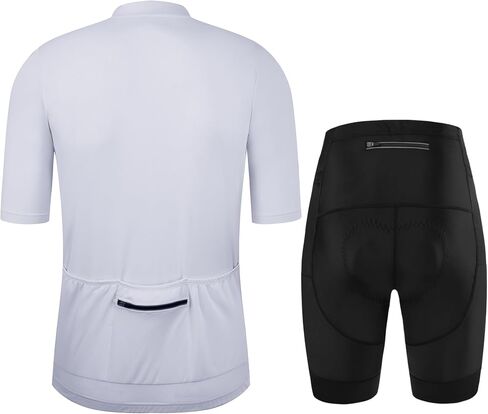 Men's Cycling Jersey 1/3 Zipper Cycling Clothing Set Solid Color Club Fit, Bike Jersey and Shorts Zipper Pocket in Kuwait