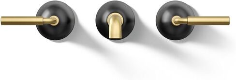 Kohler T26439-4-2MB Tone Wall-Mount Bathroom Sink Faucet Set, Bathroom Faucet with Two Lever Handles, Vibrant Brushed Moderne Brass in Saudi Arabia