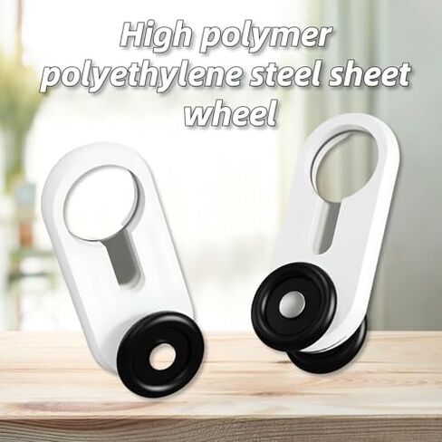 Silent Double Slide Curtain Track - 3.1m (10.2ft) Ceiling Mount Aluminum Alloy with Hooks & Accessories - Perfect for Living Room, Bedroom & Room Divider (White) in Saudi Arabia