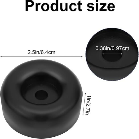 4pcs Trailer Ramp Door Rubber Bumpers, 2.5in Round Bump Truck Cargo Stops with Screws Nuts Spacers, Rubber Pads for Shock Absorption Replacement Parts Accessories in Saudi Arabia