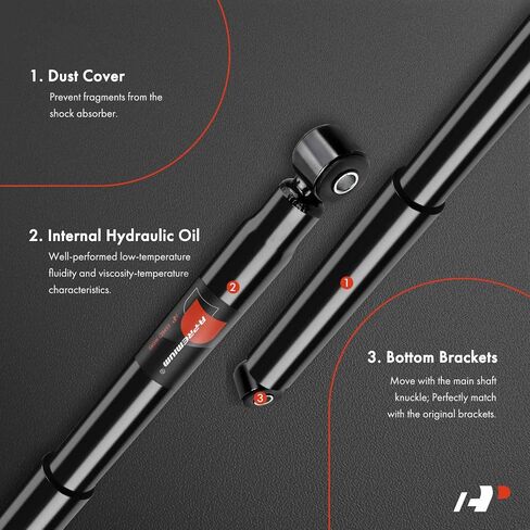 A-Premium Rear Suspension Shock Absorber Compatible with Dodge Ram 2500, Ram 3500 1994-2002, 2-PC Set in Saudi Arabia