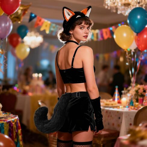 Faux Fur Furry Tail for Cosplay Halloween Fancy Party Costume Accessories in Saudi Arabia