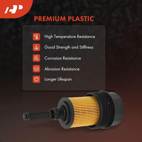 A-Premium Engine Oil Filter Housing Cap Cover Compatible with Dodge Sprinter 2500 3500 2003-2006 & Freightliner Sprinter 2500 3500 2002-2006, 2.7L, with Filter in Saudi Arabia