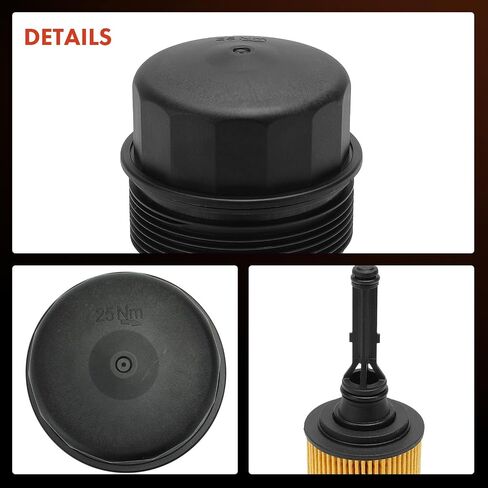 A-Premium Engine Oil Filter Housing Cap Cover Compatible with Dodge Sprinter 2500 3500 2003-2006 & Freightliner Sprinter 2500 3500 2002-2006, 2.7L, with Filter in Saudi Arabia