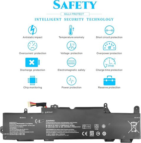 SS03XL 933321-855 Replacement hp Battery for Hp EliteBook 840 G5 G6, 730 735 740 745 830 846 G5, ZBOOK 14U G6 HSN-I13C-4 HSN-113C-4 932823-421 933321-852 932823-1C1 HSTNN-LB8G HSTNN-IB8C Laptop. in Kuwait