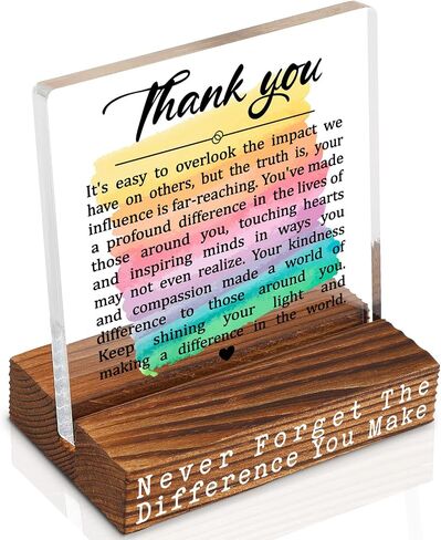 Thank You Appreciation Gifts for Coworkers, Teachers, Nurses, Mentors, Friends, Inspirational Motivational Quote Office Desk Decor Signs Plaque YTT03 in Saudi Arabia