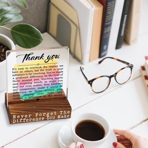 Thank You Appreciation Gifts for Coworkers, Teachers, Nurses, Mentors, Friends, Inspirational Motivational Quote Office Desk Decor Signs Plaque YTT03 in Saudi Arabia