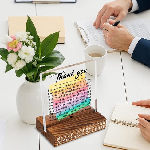 Thank You Appreciation Gifts for Coworkers, Teachers, Nurses, Mentors, Friends, Inspirational Motivational Quote Office Desk Decor Signs Plaque YTT03 in Saudi Arabia