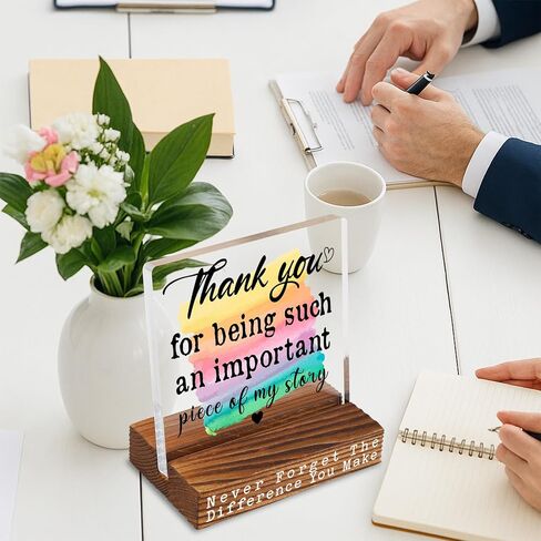 Thank You Appreciation Gifts for Coworkers, Teachers, Nurses, Mentors, Friends, Inspirational Motivational Quote Office Desk Decor Signs Plaque YTT03 in Saudi Arabia