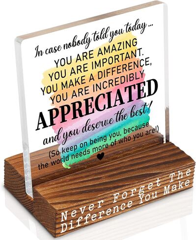 Thank You Appreciation Gifts for Coworkers, Teachers, Nurses, Mentors, Friends, Inspirational Motivational Quote Office Desk Decor Signs Plaque YTT03 in Saudi Arabia