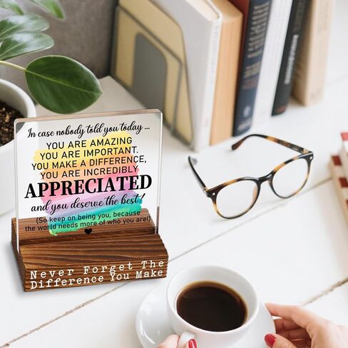 Thank You Appreciation Gifts for Coworkers, Teachers, Nurses, Mentors, Friends, Inspirational Motivational Quote Office Desk Decor Signs Plaque YTT03 in Saudi Arabia