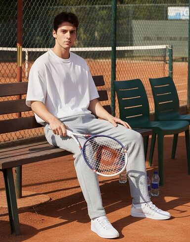 بنطال رياضي للرجال من K-Swiss بجيوب - سروال كاجوال برباط مفتوح من الأسفل خفيف الوزن وجيد التهوية in Kuwait