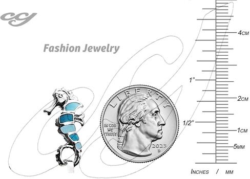 Seahorse Sea Life Latch Cuff Bracelet in Kuwait