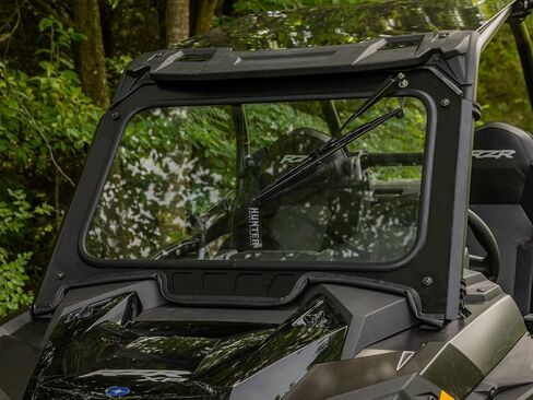 زجاج أمامي بفتحات تهوية SuperATV لـ 2019-2023 Polaris RZR XP 1000 / XP 4 1000 | زجاج أمان مصفح معتمد من وزارة النقل | مقاومة للخدش | تتضمن ممسحة يدوية in Kuwait