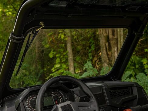 زجاج أمامي بفتحات تهوية SuperATV لـ 2019-2023 Polaris RZR XP 1000 / XP 4 1000 | زجاج أمان مصفح معتمد من وزارة النقل | مقاومة للخدش | تتضمن ممسحة يدوية in Kuwait
