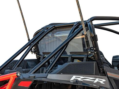 SuperATV Dark Tint Rear Windshield for 2018-2021 Polaris RZR XP Turbo S | XP 4 Turbo S | Standard 1/4" Thick Polycarbonate - 250x Stronger Than Glass | Protects From Debris | Made in USA in Saudi Arabia