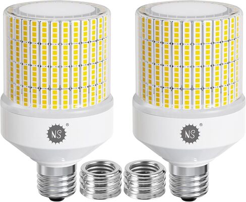 NS 700W ما يعادل لمبة ضوء الذرة LED 2 حزمة 10500 لومن 3000K مصباح أبيض دافئ E26/E39 قاعدة مغولية متوسطة 70W إضاءة منطقة كبيرة للمستودع الداخلي الخارجي وأضواء عالية الخليج in Kuwait