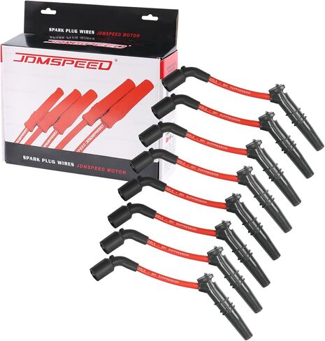 JDMSPEED جديد 10.5 مللي متر مجموعة أسلاك توصيل شرارة ضخمة لاستبدال محرك جنرال موتورز تشيفي بونتياك شيفروليه LS1 LS2 LS3 in Saudi Arabia
