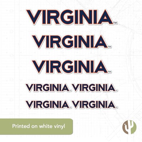 Desert Cactus University of Virginia Cavaliers UVA Wahoos Stickers Vinyl Decals Laptop Water Bottle Car Scrapbook T3 (Type 3-1) in Saudi Arabia