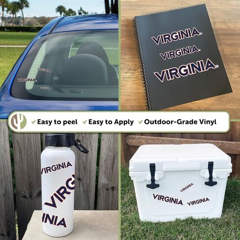 Desert Cactus University of Virginia Cavaliers UVA Wahoos Stickers Vinyl Decals Laptop Water Bottle Car Scrapbook T3 (Type 3-1) in Saudi Arabia