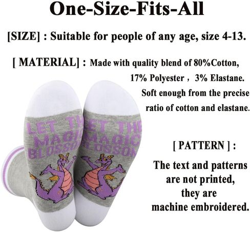 G2TUP Purple Dragon Socks Cartoon Movie Fans Gift Let The Magic Blossom Purple Dragon Socks in Saudi Arabia