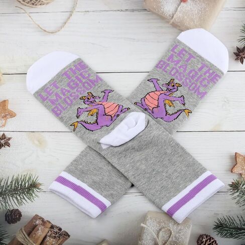 G2TUP Purple Dragon Socks Cartoon Movie Fans Gift Let The Magic Blossom Purple Dragon Socks in Saudi Arabia