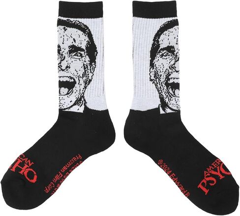 Bioworld American Psycho Norman Bates Men's 3-Pair Athletic Crew Socks in Saudi Arabia