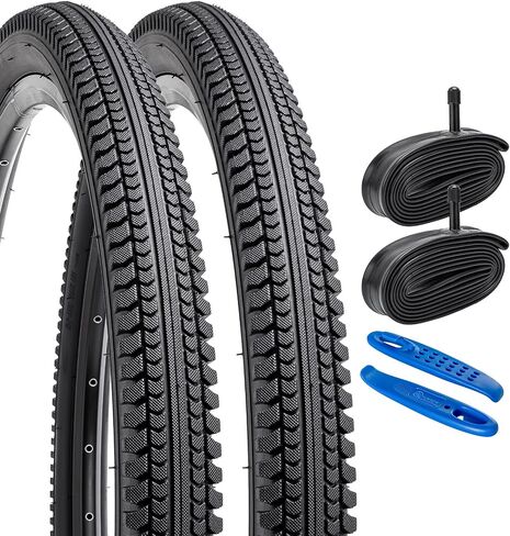 YUNSCM 2-PCS 26" Bike Tires 26 x 2.125/57-559 and 26" Bike Tubes Schrader Valve Compatible with 26x2.10 26x2.125 Bike Bicycle Tires and Tubes (Y-1145) in Saudi Arabia
