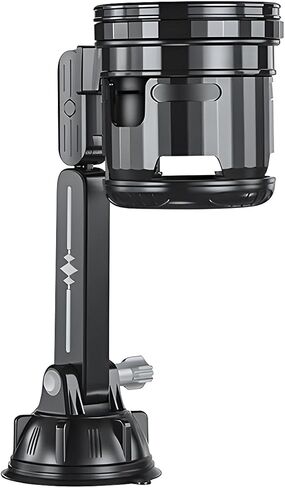 Car Recessed Folding Cup Drink Holder, Sturdy Vehicle Console Water Bottle Can Holder with Suction Cup, Adjustable Automotive Beverage Organizer, Universal for Truck Bus Crane (Gray) in Saudi Arabia