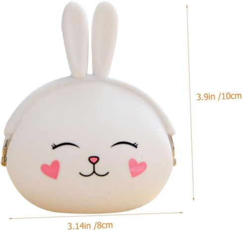 NOLITOY 2pcs Silicone Bunny Purse Wallet Cute Cartoon Design Change Pouch for Women Girls for Shopping Travel and Everyday Use in Saudi Arabia