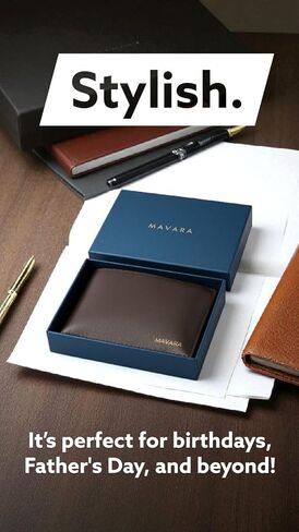 MAVARA Mens Wallet – Slim Minimalist Wallet for Men – 100% Genuine Leather Bifold Mens Wallets Leather with Removable ID Holder – Thin Card Holder Wallet for Cash & Credit Cards in Saudi Arabia