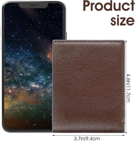 12 Pieces Wallet for Men Leather Men's Wallets Bulk for DIY Engraving With Money Clip Card Holder(6 Black and 6 Light Brown) in Saudi Arabia