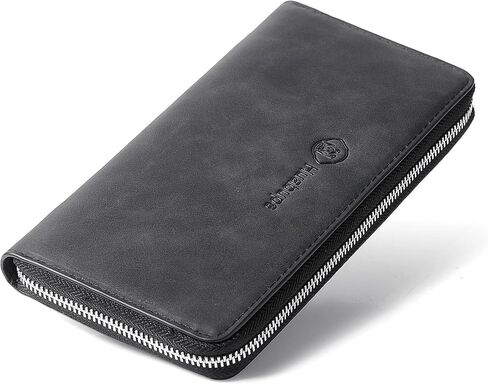 FSD. WG Mens Leather Wallet with Money Large Hand Bag Big Clutch Wallet Gifts for Men in Kuwait