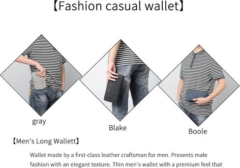 FSD. WG Mens Leather Wallet with Money Large Hand Bag Big Clutch Wallet Gifts for Men in Kuwait
