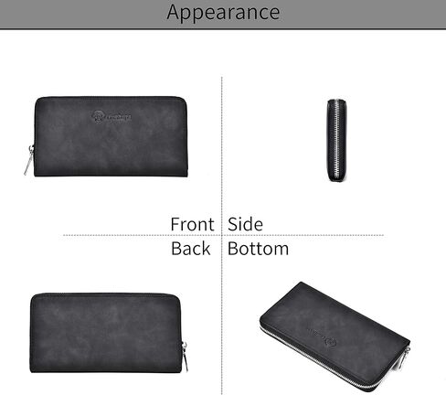FSD. WG Mens Leather Wallet with Money Large Hand Bag Big Clutch Wallet Gifts for Men in Kuwait