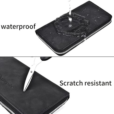 FSD. WG Mens Leather Wallet with Money Large Hand Bag Big Clutch Wallet Gifts for Men in Kuwait
