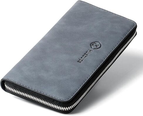 FSD. WG Mens Leather Wallet with Money Large Hand Bag Big Clutch Wallet Gifts for Men in Kuwait